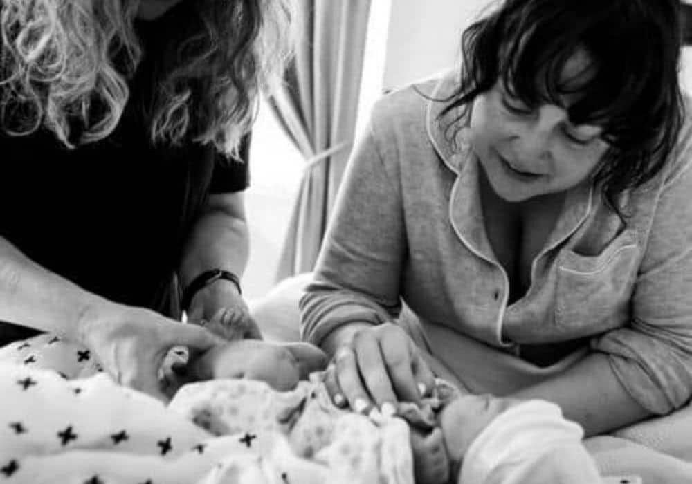 mom and baby with Hawaii midwife Susan Lawler LM CPM